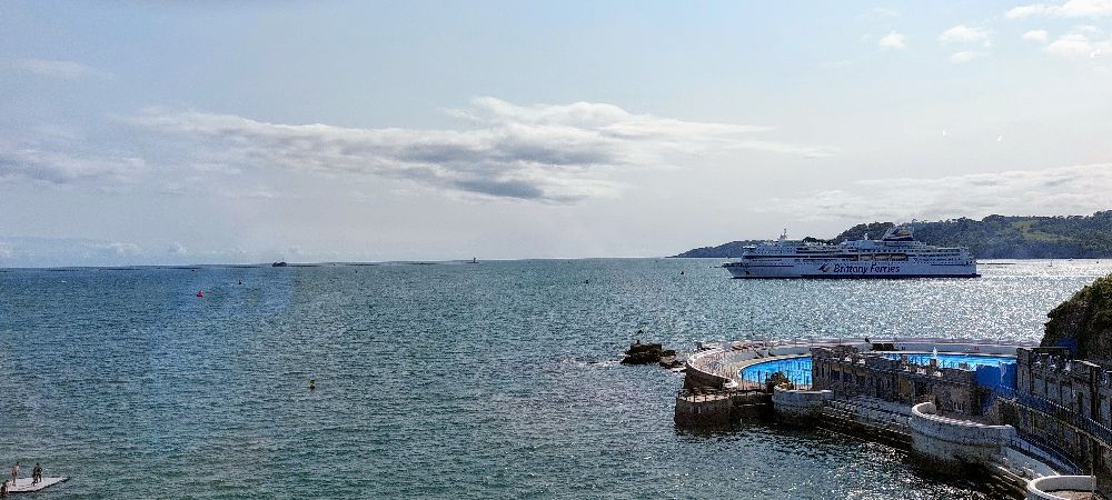 One of Brittany Ferries ships, on its way to either Roscoff in France, or Santander in Spain.